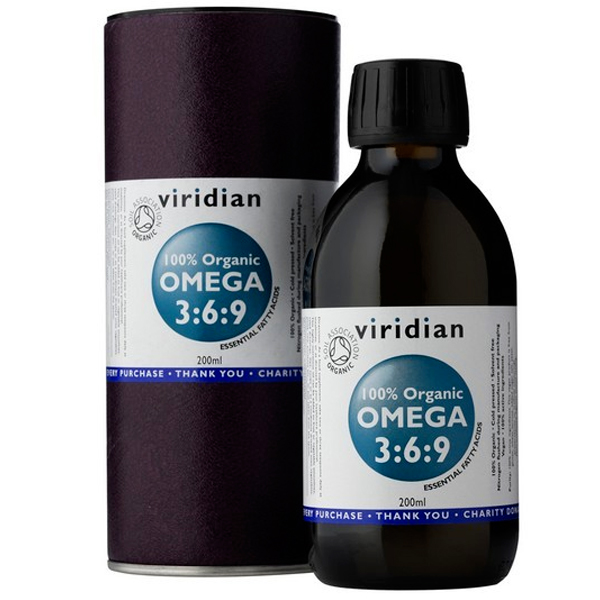 Viridian Omega 3:6:9 Oil Organic - BIO 200ml + DÁREK ZDARMA