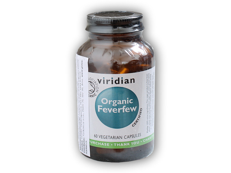 Viridian Feverfew Organic 60 kapslí + DÁREK ZDARMA