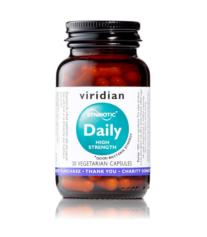 Viridian Synerbio Daily High Strenght 30 kapslí + šťavnatá tyčinka ZDARMA + DÁREK ZDARMA