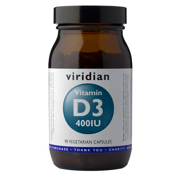 Viridian Vitamin D3 400IU 90 kapslí + DÁREK ZDARMA
