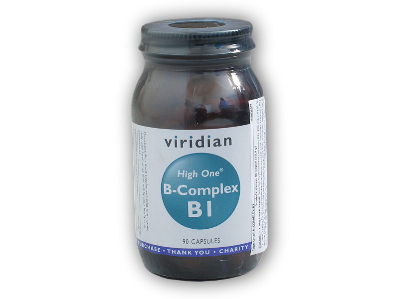 Viridian B-Complex B1 High One 90 kapslí + šťavnatá tyčinka ZDARMA + DÁREK ZDARMA