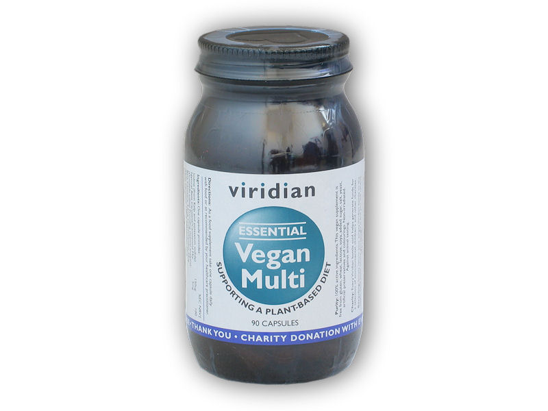 Viridian Vegan Multi 90 kapslí + šťavnatá tyčinka ZDARMA + DÁREK ZDARMA