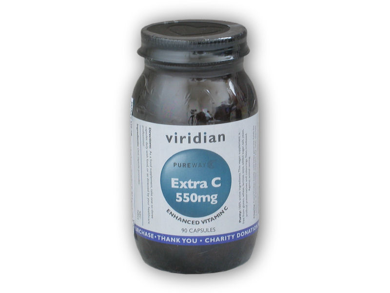 Viridian Extra C 550mg 90 kapslí (Vitamín C 550mg) + DÁREK ZDARMA