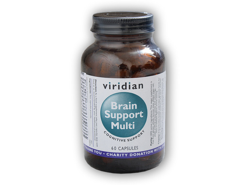 Viridian Brain Support Multi 60 kapslí + šťavnatá tyčinka ZDARMA + DÁREK ZDARMA