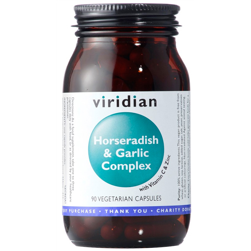 Viridian Horseradish + Garlic Complex 90 kapslí + šťavnatá tyčinka ZDARMA + DÁREK ZDARMA