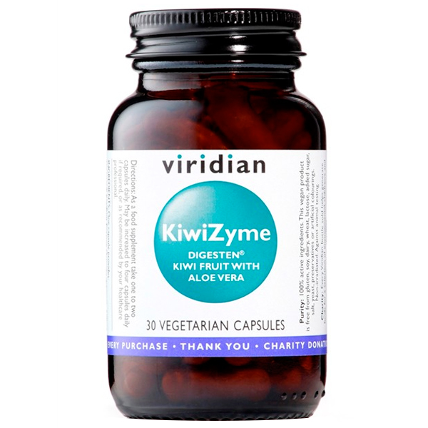 Viridian KiwiZyme 30 kapslí + šťavnatá tyčinka ZDARMA + DÁREK ZDARMA