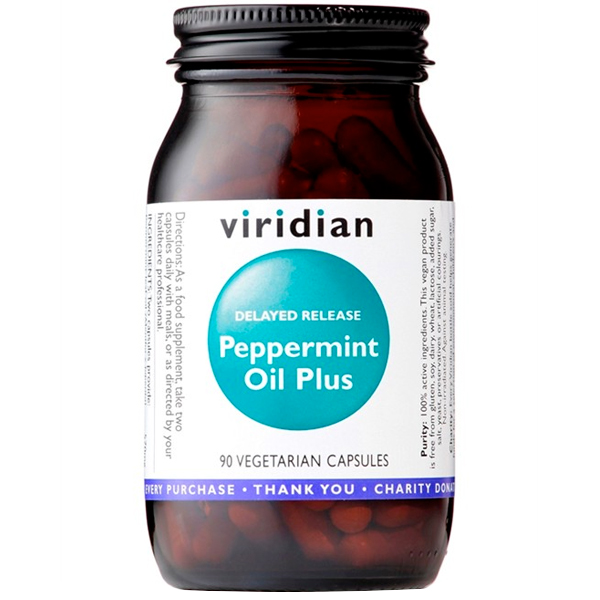 Viridian Peppermint Oil Plus 90 kapslí + šťavnatá tyčinka ZDARMA + DÁREK ZDARMA