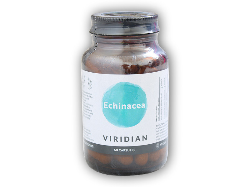 Viridian Echinacea 60 kapslí + šťavnatá tyčinka ZDARMA + DÁREK ZDARMA
