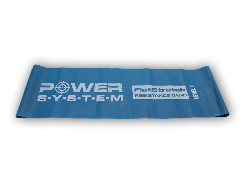 Power System FLAT STRETCH BAND LEVEL 1 posilovací guma Varianta: modrá + DÁREK ZDARMA