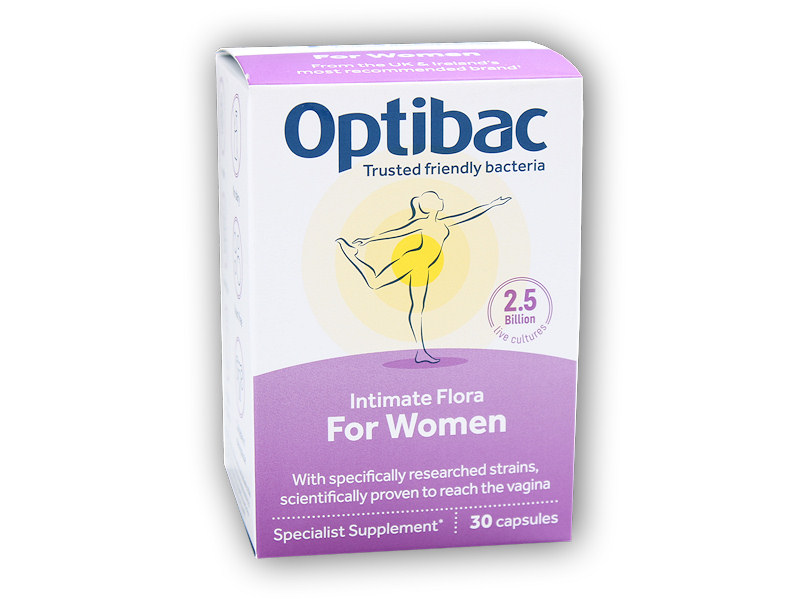 Optibac Probiotika pro ženy 30 kapslí + šťavnatá tyčinka ZDARMA + DÁREK ZDARMA