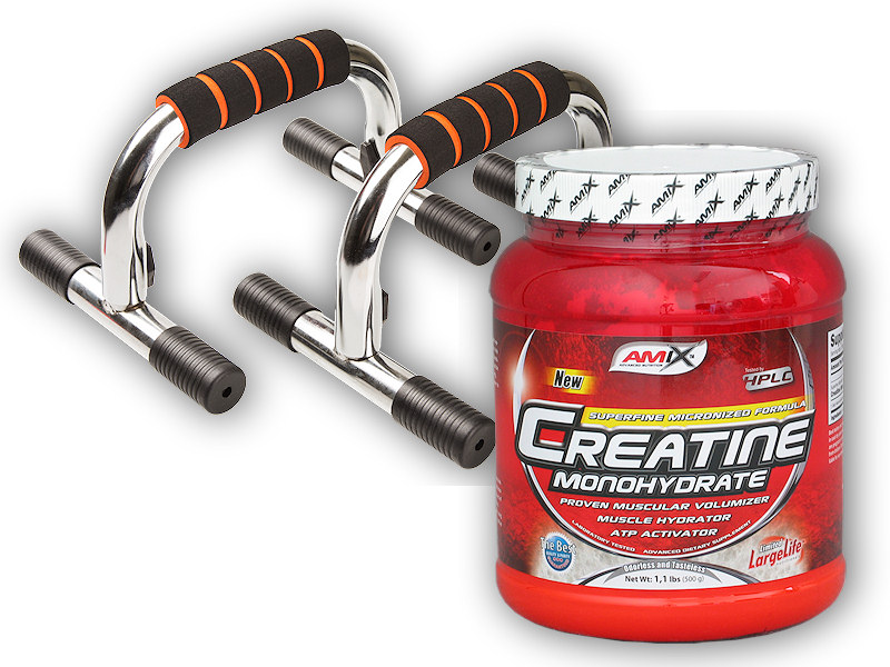 Fitsport Creatine 500g + adaptér na kliky Push Up + šťavnatá tyčinka ZDARMA + DÁREK ZDARMA