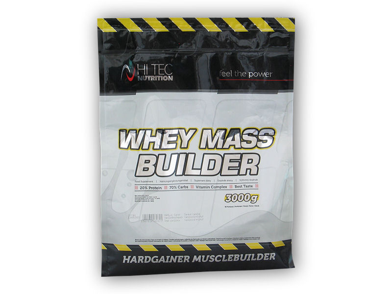 Hi Tec Nutrition Whey Mass Builder 3000g + šťavnatá tyčinka ZDARMA Varianta: vanilka + DÁREK ZDARMA