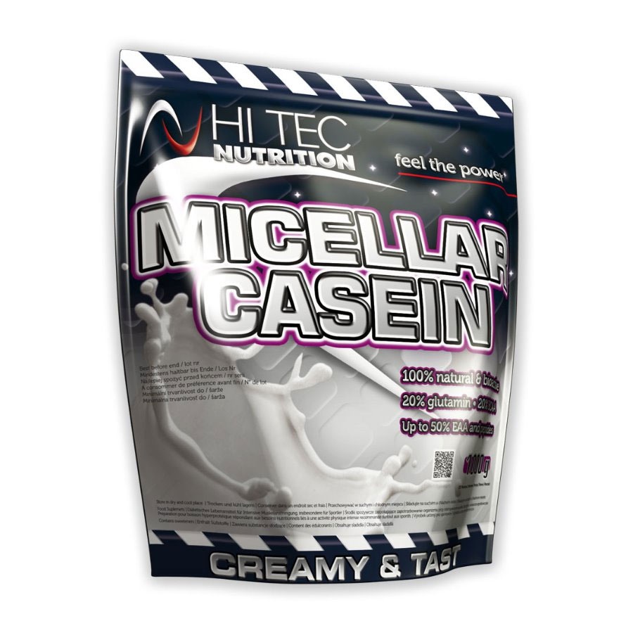Hi Tec Nutrition Micellar Casein 1000g + šťavnatá tyčinka ZDARMA Varianta: jahoda + DÁREK ZDARMA
