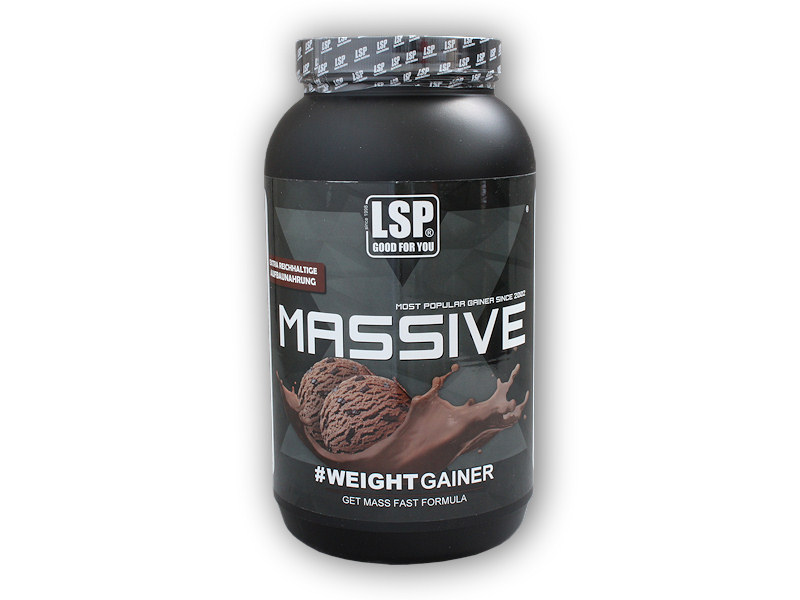 LSP Nutrition Massive X weightgainer 1200g + šťavnatá tyčinka ZDARMA Varianta: jahoda + DÁREK ZDARMA