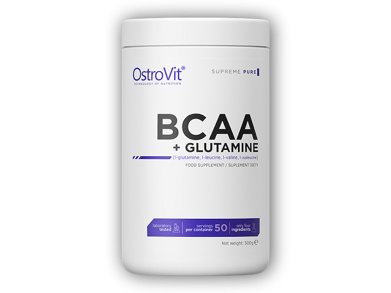 Ostrovit BCAA + glutamine 500g Varianta: natural + DÁREK ZDARMA