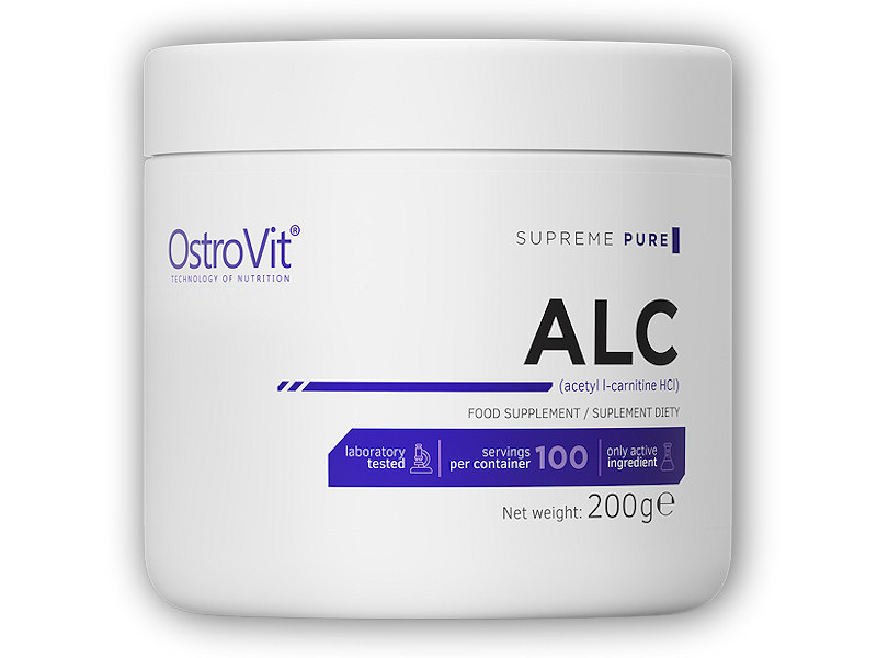 Ostrovit Supreme ALC acetyl l-carnitine 200g + šťavnatá tyčinka ZDARMA + DÁREK ZDARMA