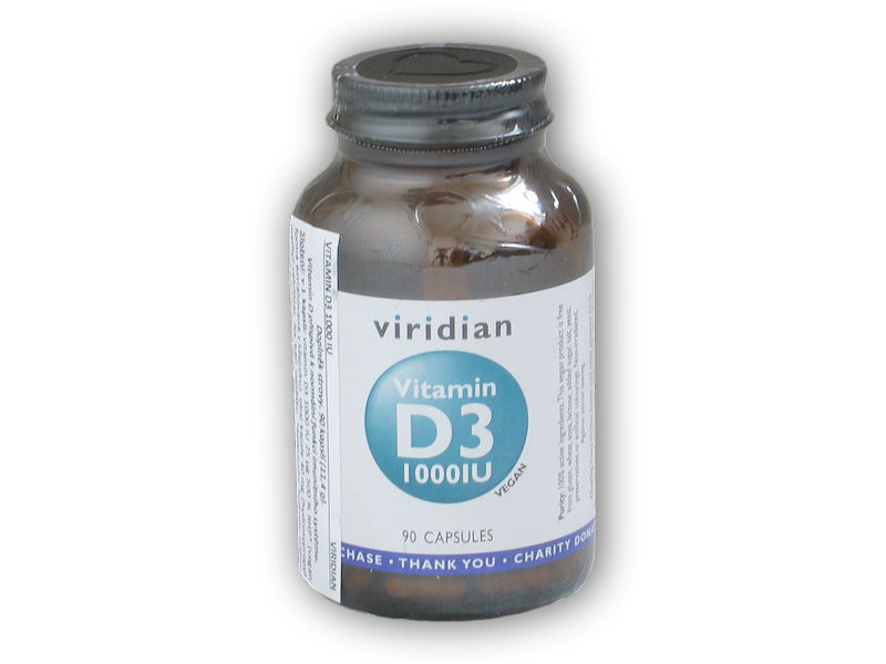Viridian Vitamin D3 1000iu 90 kapslí + DÁREK ZDARMA