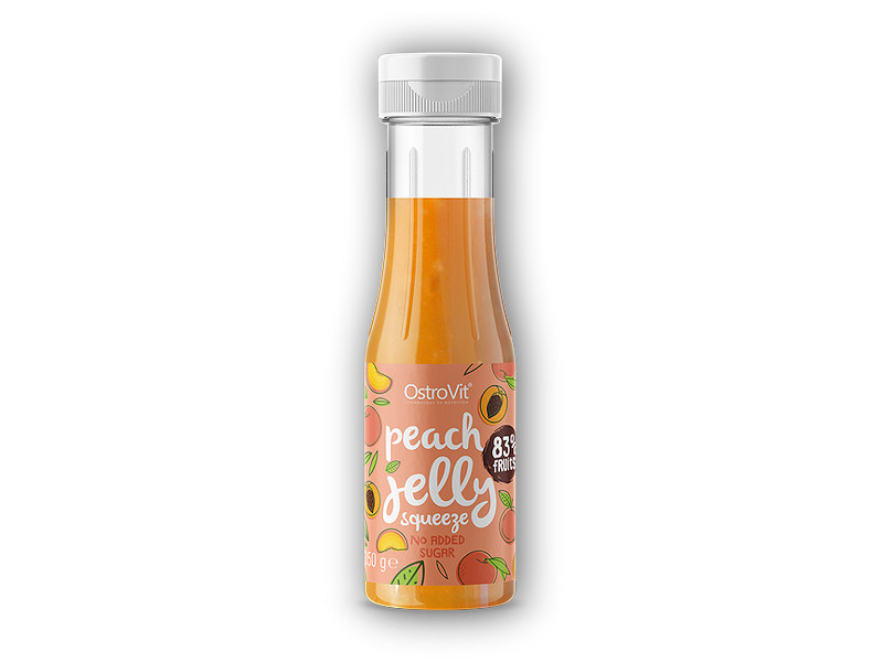 Ostrovit Peach jelly squeeze 350g broskvové želé + DÁREK ZDARMA