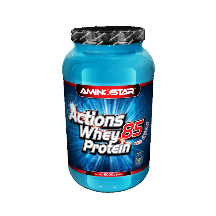 Aminostar Actions Whey Protein 85 1000g + šťavnatá tyčinka ZDARMA Varianta: vanilka + DÁREK ZDARMA