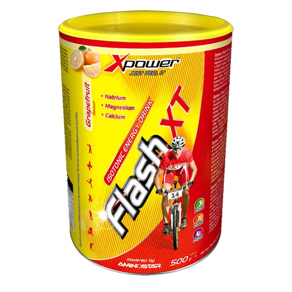 Aminostar Xpower Flash XT Isotonic energy drink 500g Varianta: lemon + DÁREK ZDARMA