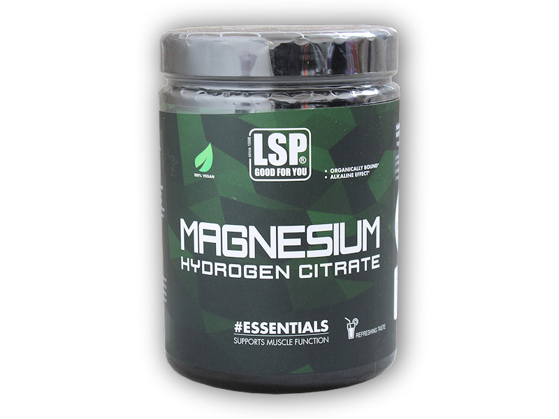 LSP Nutrition Magnesium hydrogen citrate pulver 600g + šťavnatá tyčinka ZDARMA + DÁREK ZDARMA