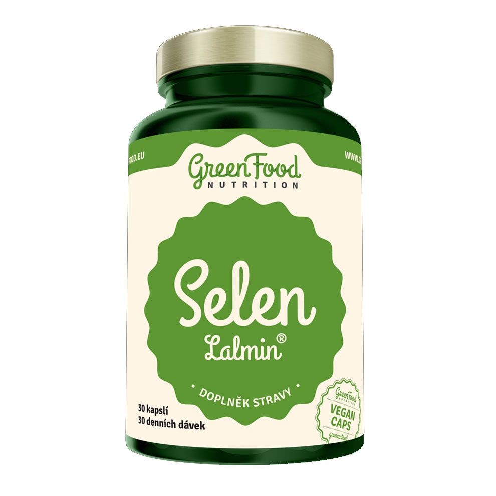GreenFood Nutrition Selen lalmin 30 vegan kapslí + DÁREK ZDARMA