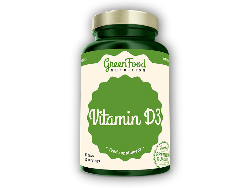GreenFood Nutrition Vegan Vitamín D3 60 kapslí + DÁREK ZDARMA