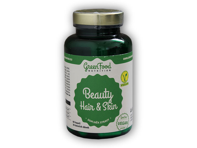 GreenFood Nutrition Beauty hair and skin forte 60 kapslí + DÁREK ZDARMA