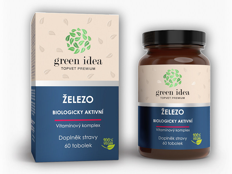 Green Idea Železo vitamínový komplex 60 tobolek + DÁREK ZDARMA