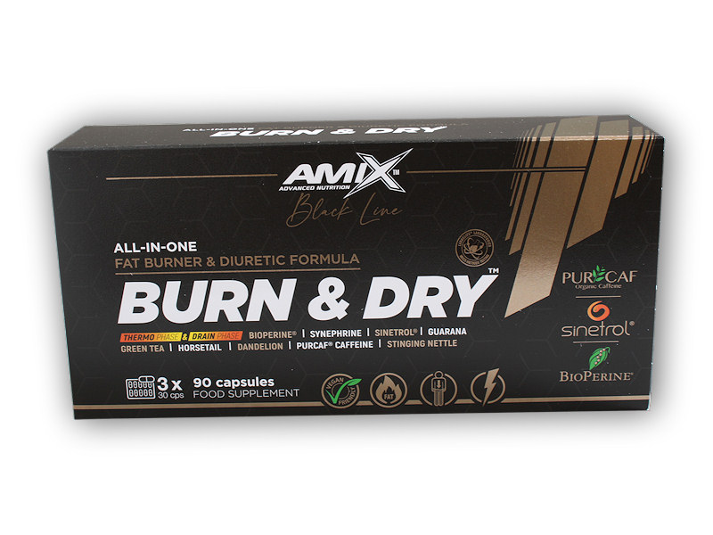 Amix Black Line Burn & Dry Blister 90 kapslí + DÁREK ZDARMA
