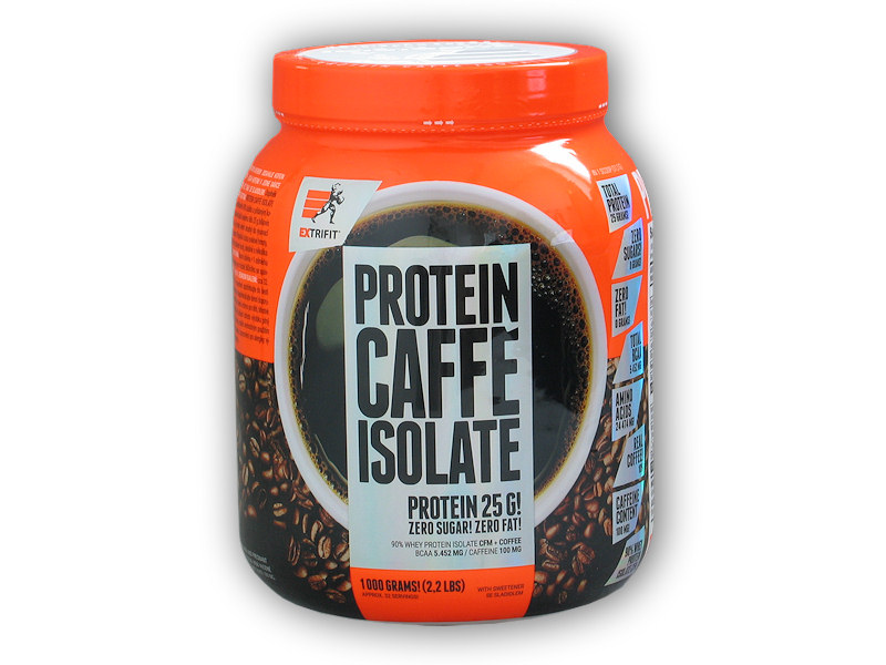 Extrifit Protein Caffé Isolate 90 1000g + šťavnatá tyčinka ZDARMA Varianta: caffe + DÁREK ZDARMA