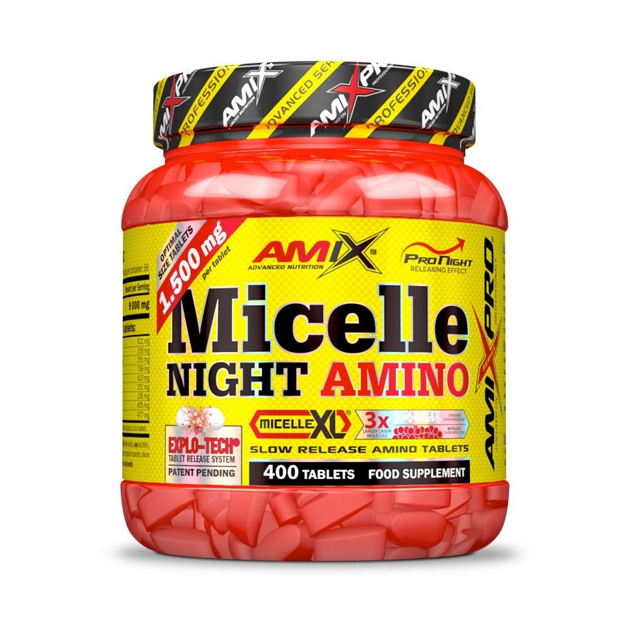 Amix Pro Series Micelle Night Amino 400 tablet + šťavnatá tyčinka ZDARMA + DÁREK ZDARMA