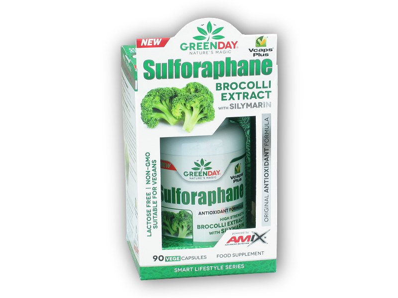 Amix GreenDay Sulforaphane Brocolli Extract + Silymarin 90 kapslí + DÁREK ZDARMA