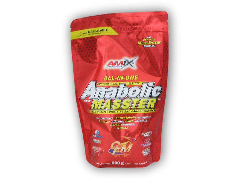 Amix Anabolic Masster 500g sáček Varianta: jahoda + DÁREK ZDARMA