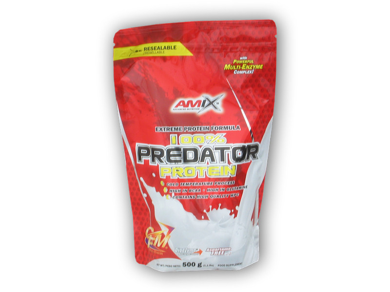 Amix 100% Predator Protein 500g sáček Varianta: strawberry + DÁREK ZDARMA