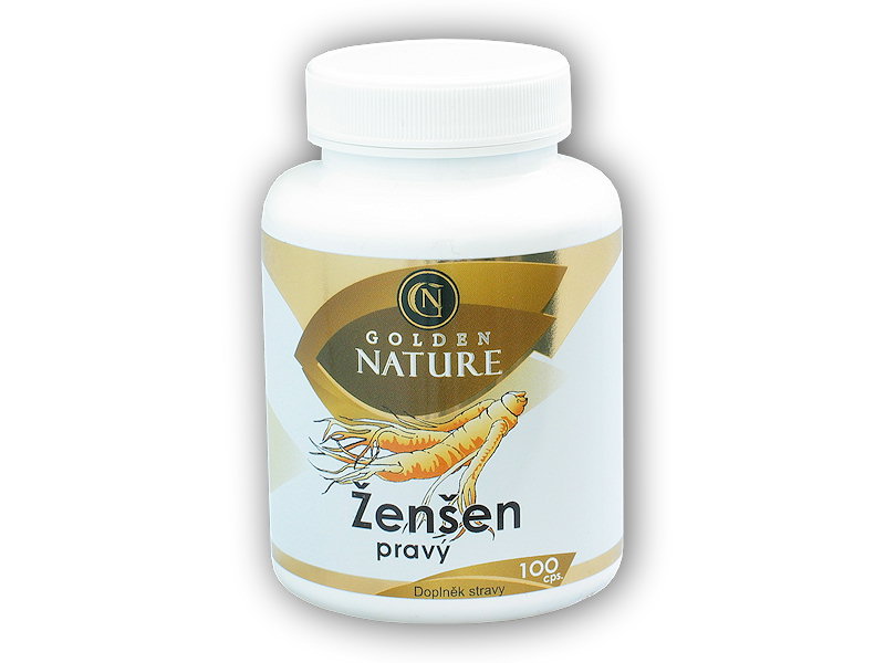 Golden Natur Ženšen pravý 4% ginsenosidů 100 kapslí + DÁREK ZDARMA