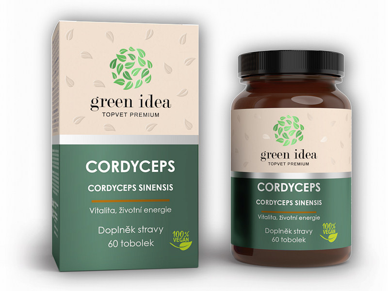 Green Idea Cordyceps 350mg 60 tobolek + DÁREK ZDARMA