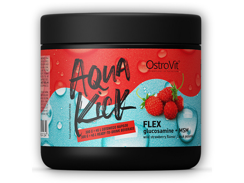 Ostrovit Aqua kick Flex 300g jahoda + DÁREK ZDARMA