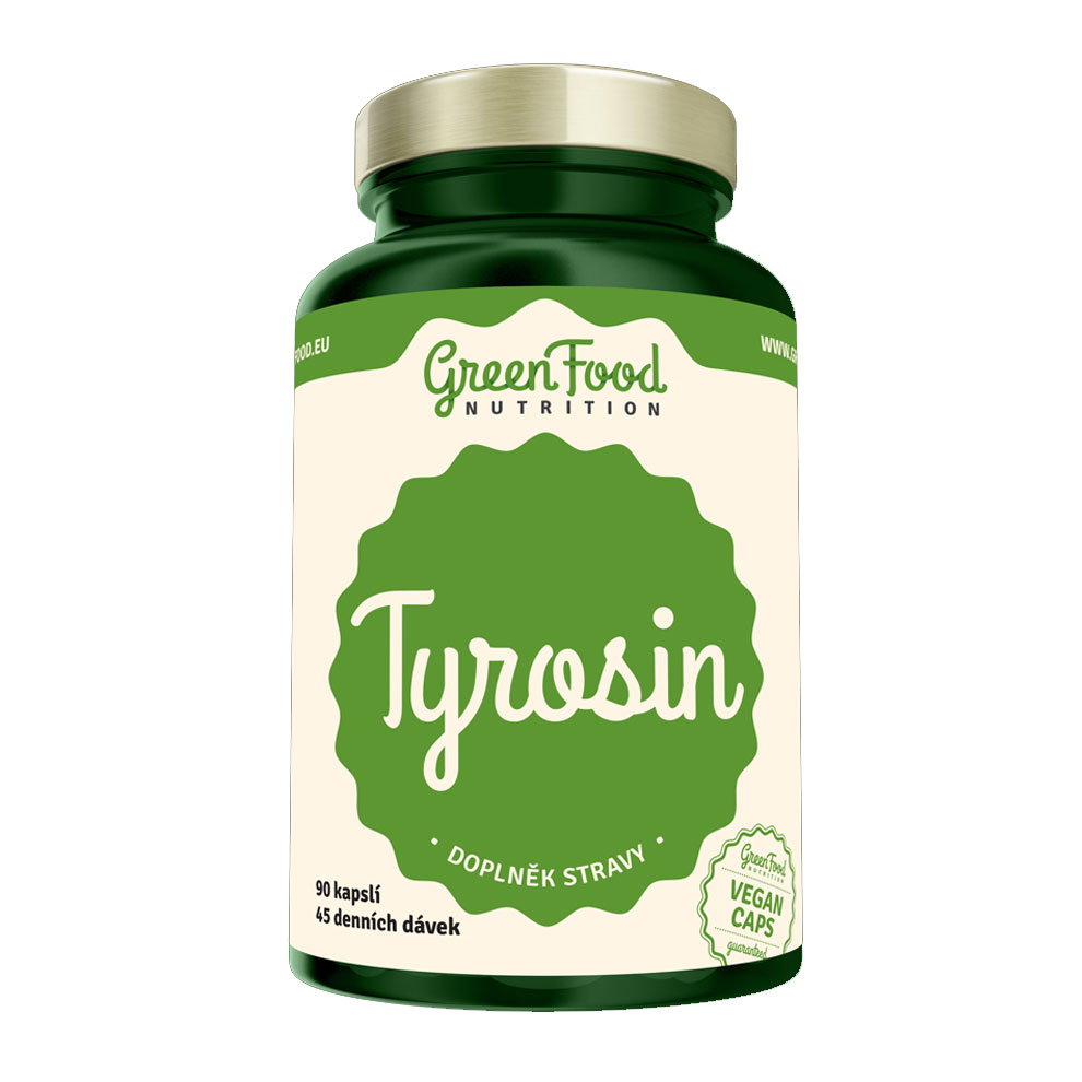 GreenFood Nutrition Tyrosin 90 vegan kapslí + DÁREK ZDARMA