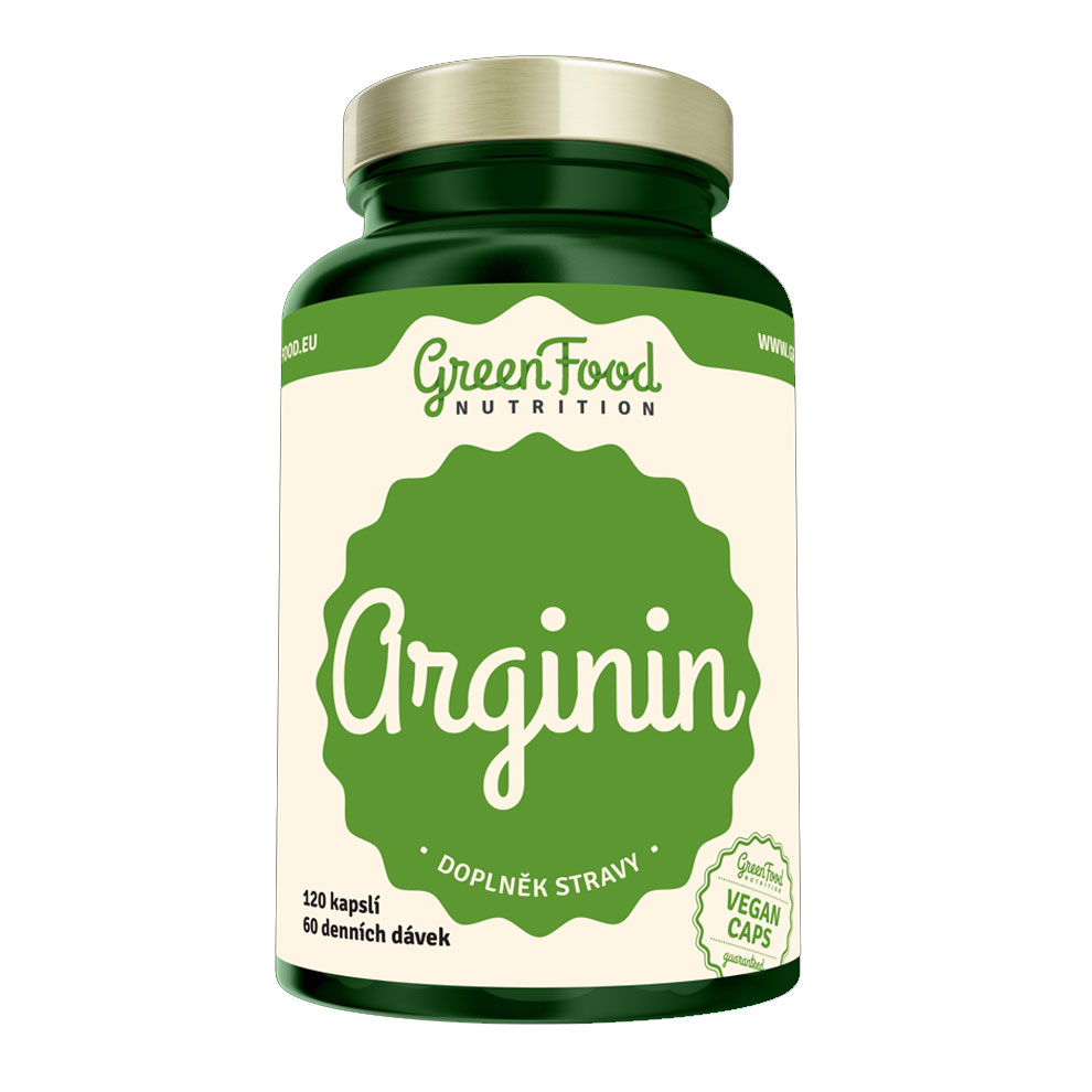 GreenFood Nutrition Arginin 120 vegan kapslí + DÁREK ZDARMA
