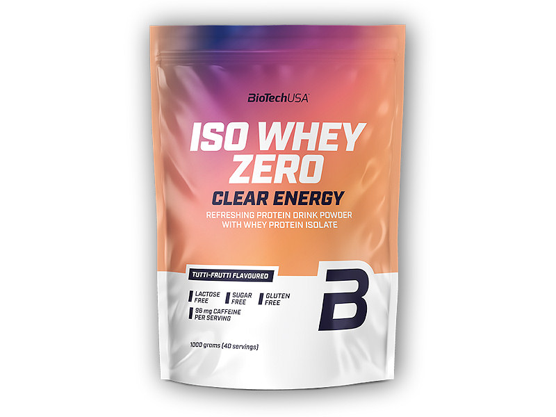 BioTech USA Iso Whey Zero Clear Energy 1000g + šťavnatá tyčinka ZDARMA Varianta: tutti frutti + DÁREK ZDARMA