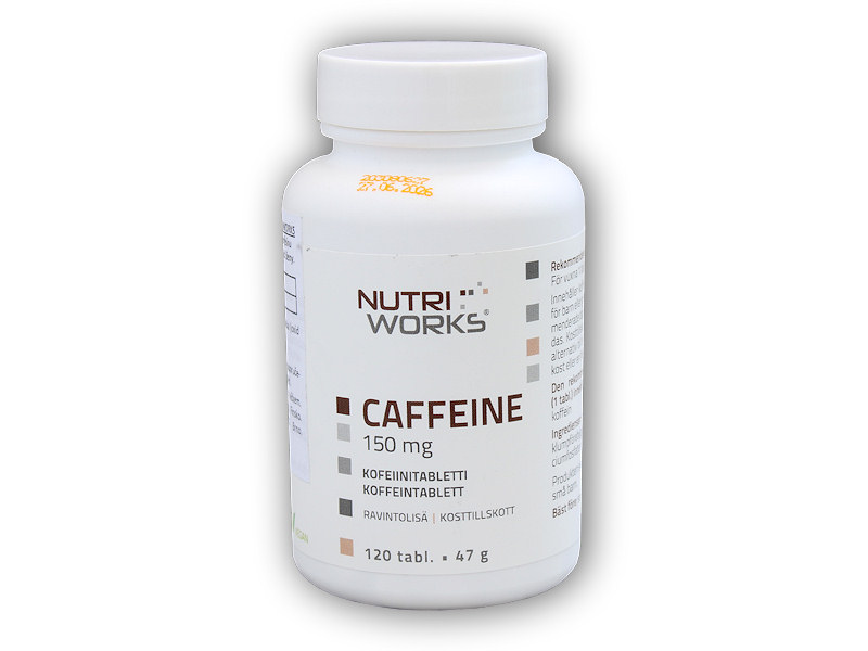 Nutri Works Caffeine 120 tablet + DÁREK ZDARMA