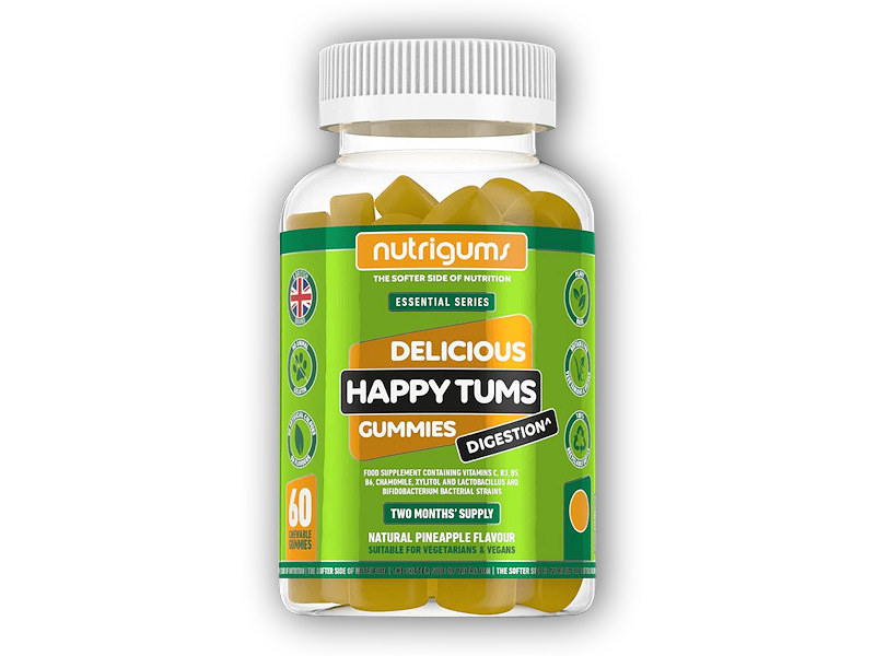 Nutrigums Happy Tums Digestion 60 gummies + DÁREK ZDARMA