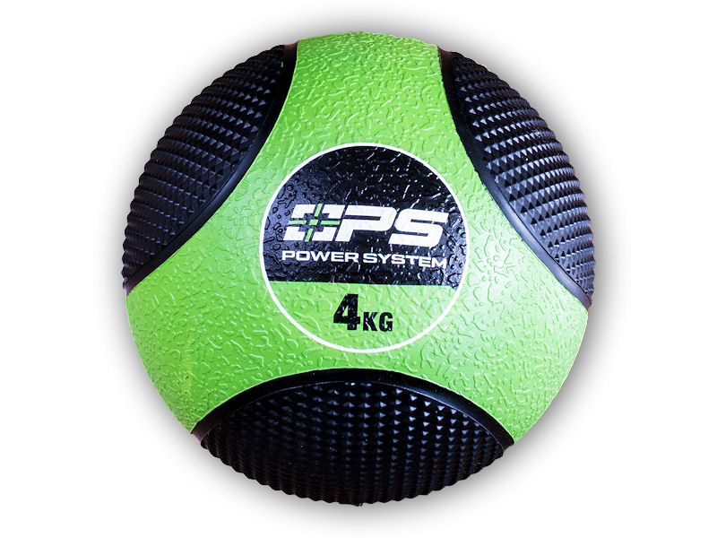 Power System Medicinální míč MEDICINE BALL 4KG - 4134 + šťavnatá tyčinka ZDARMA + DÁREK ZDARMA