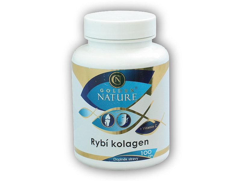 Golden Natur Rybí kolagen + vitamín C 100 kapslí + DÁREK ZDARMA