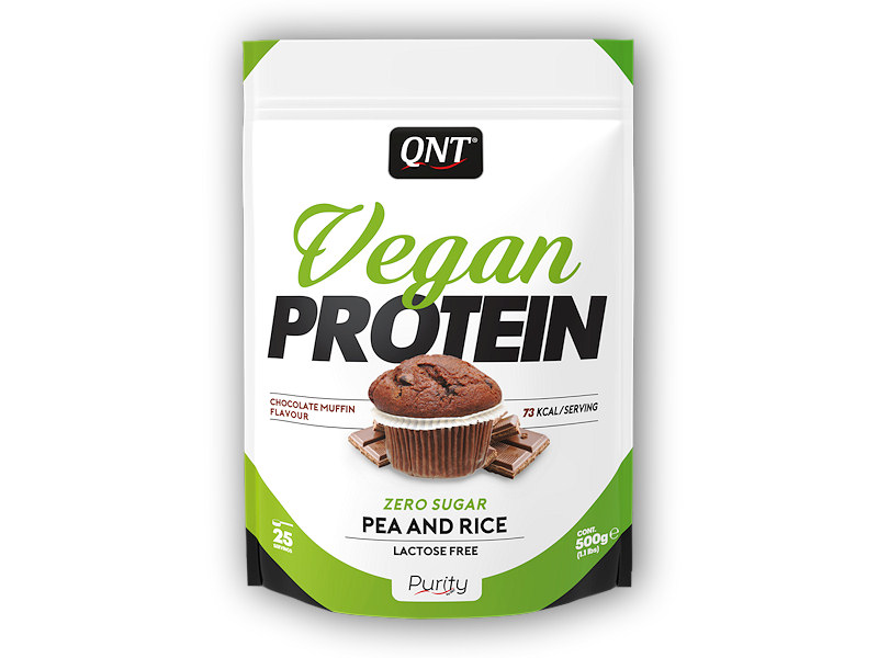 QNT QNT Vegan protein 500g Varianta: čokoládový muffin + DÁREK ZDARMA