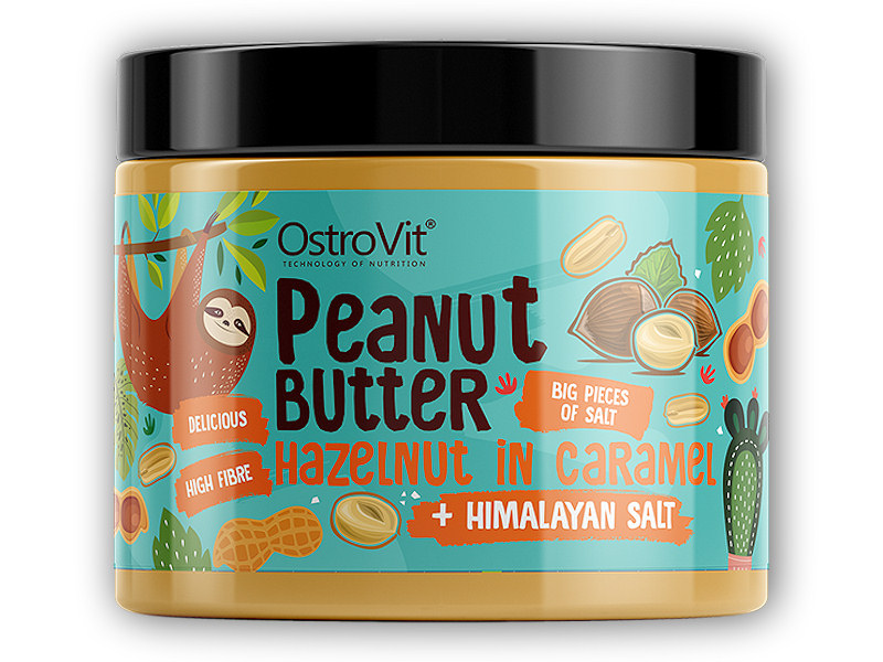 Ostrovit Nutvit 100% peanut + hazelnut caramel + himalaj salt 500g + DÁREK ZDARMA