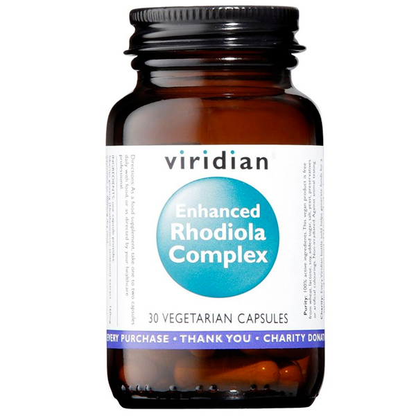 Viridian Enhanced Rhodiola Complex 90 kapslí + šťavnatá tyčinka ZDARMA + DÁREK ZDARMA
