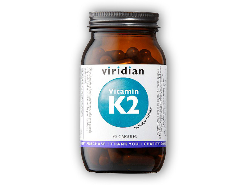 Viridian Vitamin K2 90 kapslí + šťavnatá tyčinka ZDARMA + DÁREK ZDARMA