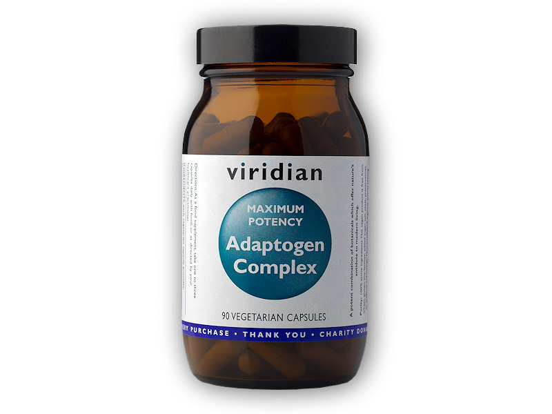 Viridian Maxi Potency Adaptogen Complex 90 kapslí + šťavnatá tyčinka ZDARMA + DÁREK ZDARMA